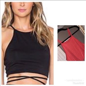 Lovers + Friends tie waist Crop top